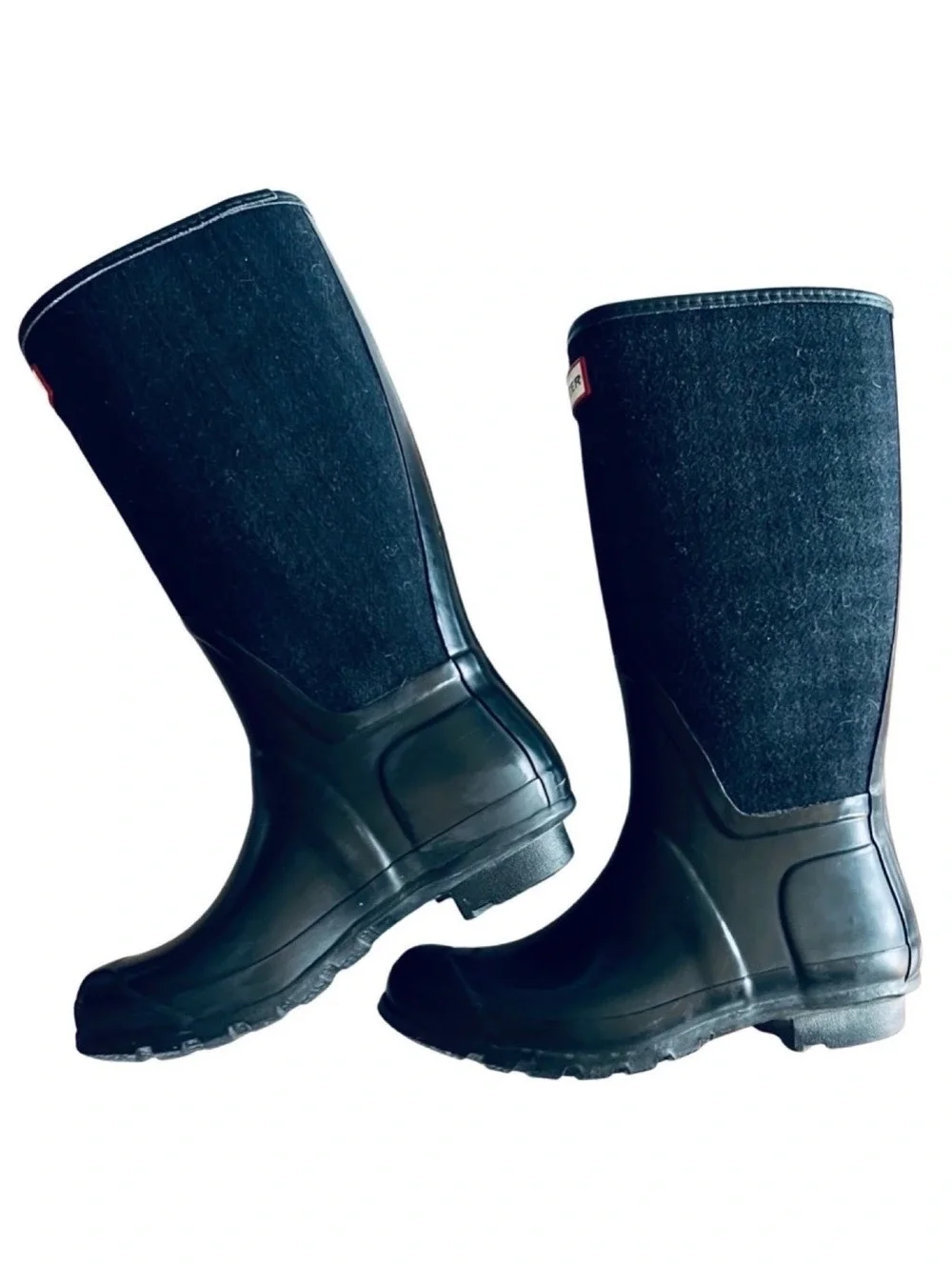 Hunter Women's Original Tall Rain Boots Athena Black Size 6M/7F EU 38 UK 5